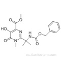 ÁCIDO 4-PIRIMIDENCIARBOXÍLICO, 1,6-DIHIDRO-5-HIDROXI-1-METÍLICO-2- [1-METÍLICO-1 - [[((FENILMETHOXY)) CARBONILLINA AMINO] ETILO -6-OXO-, METHILO Estéreo En el momento 27-6